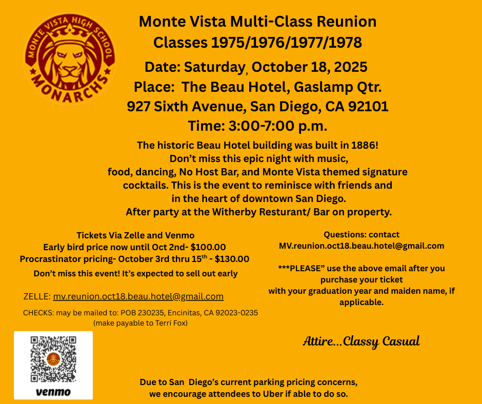 Alumni Reunion Info