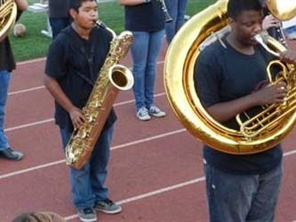 Students Playing saxophone 
